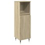 Set de muebles de baño 3 pzas madera contrachapada roble Sonoma de , Muebles de baño - Ref: Foro24-3307679, Precio: 196,66 €,...