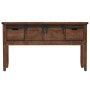 Mesa consola de madera de abeto maciza marrón 131x35,5x75 cm en Mesas auxiliares | Comprar online en Foru.es