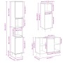 Set de muebles de baño 3 pzas madera contrachapada roble Sonoma de , Muebles de baño - Ref: Foro24-3307679, Precio: 196,66 €,...