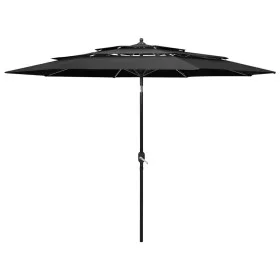 Sombrilla de 3 niveles con poste de aluminio antracita 3 m de vidaXL, Sombrillas - Ref: Foro24-313870, Precio: 82,33 €, Descu...