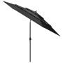 Sombrilla de 3 niveles con poste de aluminio antracita 3 m de vidaXL, Sombrillas - Ref: Foro24-313870, Precio: 83,74 €, Descu...