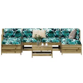 Juego de sofás de jardín 7 pzas madera de pino impregnada en Conjuntos de jardín | Comprar online en Foru.es