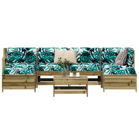 Juego de sofás de jardín 7 pzas madera de pino impregnada en Conjuntos de jardín | Comprar online en Foru.es