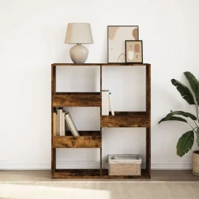 Estantería/divisor de espacios roble ahumado 100x33x115 cm de , Librerías y estanterías - Ref: Foro24-854512, Precio: 53,62 €...