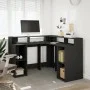 Escritorio con luz LED madera ingeniería negro 130x130x91 cm de , Escritorios - Ref: Foro24-3309448, Precio: 255,79 €, Descue...