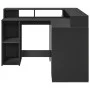 Escritorio con luz LED madera ingeniería negro 130x130x91 cm de , Escritorios - Ref: Foro24-3309448, Precio: 255,79 €, Descue...