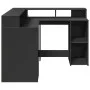 Escritorio con luz LED madera ingeniería negro 130x130x91 cm de , Escritorios - Ref: Foro24-3309448, Precio: 255,79 €, Descue...