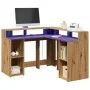 Escritorio con luz LED madera ingeniería artisian 130x130x91 cm de , Escritorios - Ref: Foro24-3309455, Precio: 200,65 €, Des...