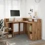 Escritorio con luz LED madera ingeniería artisian 130x130x91 cm de , Escritorios - Ref: Foro24-3309455, Precio: 200,65 €, Des...