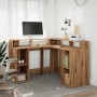 Escritorio con luz LED madera ingeniería artisian 130x130x91 cm de , Escritorios - Ref: Foro24-3309455, Precio: 203,81 €, Des...