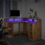 Escritorio con luz LED madera ingeniería artisian 130x130x91 cm de , Escritorios - Ref: Foro24-3309455, Precio: 200,65 €, Des...