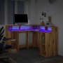 Escritorio con luz LED madera ingeniería artisian 130x130x91 cm de , Escritorios - Ref: Foro24-3309455, Precio: 203,81 €, Des...
