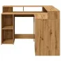 Escritorio con luz LED madera ingeniería artisian 130x130x91 cm de , Escritorios - Ref: Foro24-3309455, Precio: 200,65 €, Des...