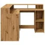 Escritorio con luz LED madera ingeniería artisian 130x130x91 cm de , Escritorios - Ref: Foro24-3309455, Precio: 200,65 €, Des...