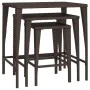 Stackable garden tables, set of 3, made of synthetic brown rattan. by , Garden tables - Ref: Foro24-3324830, Price: 69,36 €, ...