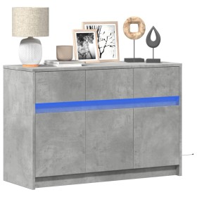 Mueble de TV LED madera ingeniería gris hormigón 91x34x61 cm de , Muebles TV - Ref: Foro24-852183, Precio: 98,86 €, Descuento: %