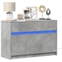 Mueble de TV LED madera ingeniería gris hormigón 91x34x61 cm de , Muebles TV - Ref: Foro24-852183, Precio: 98,86 €, Descuento: %
