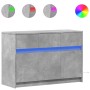Mueble de TV LED madera ingeniería gris hormigón 91x34x61 cm de , Muebles TV - Ref: Foro24-852183, Precio: 98,86 €, Descuento: %
