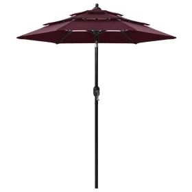 Sombrilla de 3 niveles con poste de aluminio burdeos 2 m de vidaXL, Sombrillas - Ref: Foro24-313856, Precio: 62,71 €, Descuen...