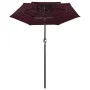 3-tier parasol with burgundy aluminum pole 2 m by vidaXL, Umbrellas - Ref: Foro24-313856, Price: 62,71 €, Discount: %