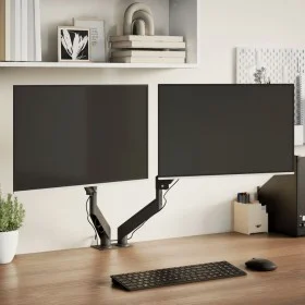 Brazo monitor doble pantalla 27" Max negro resorte de gas 20 kg de , Soportes para monitores y televisor - Ref: Foro24-401217...