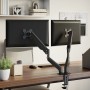 Brazo monitor doble pantalla 27" Max negro resorte de gas 20 kg de , Soportes para monitores y televisor - Ref: Foro24-401217...