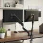 Brazo monitor doble pantalla 27" Max negro resorte de gas 20 kg de , Soportes para monitores y televisor - Ref: Foro24-401217...