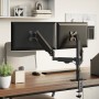 Brazo monitor doble pantalla 27" Max negro resorte de gas 20 kg de , Soportes para monitores y televisor - Ref: Foro24-401217...