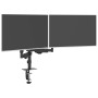 Brazo monitor doble pantalla 27" Max negro resorte de gas 20 kg de , Soportes para monitores y televisor - Ref: Foro24-401217...