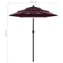 3-tier parasol with burgundy aluminum pole 2 m by vidaXL, Umbrellas - Ref: Foro24-313856, Price: 62,71 €, Discount: %