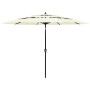 Sombrilla de 3 niveles con poste de aluminio arena 3 m de vidaXL, Sombrillas - Ref: Foro24-313868, Precio: 71,39 €, Descuento: %