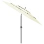 Sombrilla de 3 niveles con poste de aluminio arena 3 m de vidaXL, Sombrillas - Ref: Foro24-313868, Precio: 71,39 €, Descuento: %