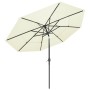 Sombrilla de 3 niveles con poste de aluminio arena 3 m de vidaXL, Sombrillas - Ref: Foro24-313868, Precio: 71,39 €, Descuento: %
