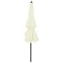 Sombrilla de 3 niveles con poste de aluminio arena 3 m de vidaXL, Sombrillas - Ref: Foro24-313868, Precio: 71,39 €, Descuento: %