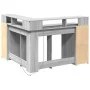 Escritorio con LED madera ingeniería gris sonoma 130x130x91cm de , Escritorios - Ref: Foro24-3309452, Precio: 211,45 €, Descu...