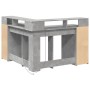Escritorio con LED madera ingeniería gris hormigón 130x130x91cm de , Escritorios - Ref: Foro24-3309450, Precio: 214,33 €, Des...