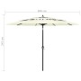 Sombrilla de 3 niveles con poste de aluminio arena 3 m de vidaXL, Sombrillas - Ref: Foro24-313868, Precio: 71,39 €, Descuento: %