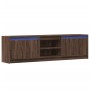 Mueble de TV LED madera ingeniería marrón roble 180x34x50 cm de , Muebles TV - Ref: Foro24-3307918, Precio: 151,64 €, Descuen...