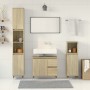 Set de muebles de baño 3 pzas madera contrachapada roble Sonoma de , Muebles de baño - Ref: Foro24-3307676, Precio: 194,43 €,...