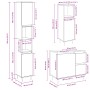 Set de muebles de baño 3 pzas madera contrachapada roble Sonoma de , Muebles de baño - Ref: Foro24-3307676, Precio: 194,43 €,...