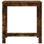 Mesa alta de bar madera ingeniería roble ahumado 102x50x103,5cm de , Mesas de cocina y de comedor - Ref: Foro24-854413, Preci...