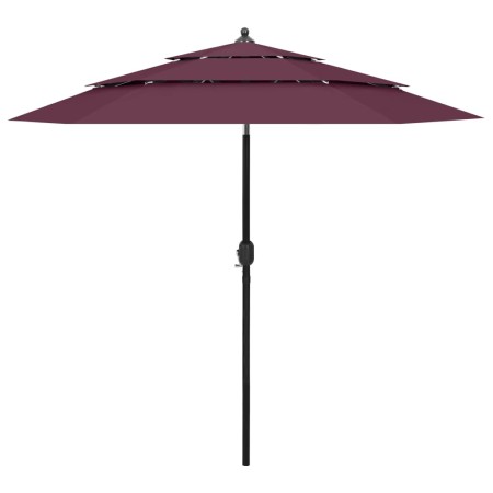 Sombrilla de 3 niveles con poste de aluminio burdeos 2,5 m de vidaXL, Sombrillas - Ref: Foro24-313864, Precio: 72,96 €, Descu...