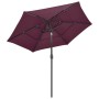 Sombrilla de 3 niveles con poste de aluminio burdeos 2,5 m de vidaXL, Sombrillas - Ref: Foro24-313864, Precio: 72,96 €, Descu...