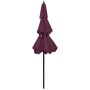 Sombrilla de 3 niveles con poste de aluminio burdeos 2,5 m de vidaXL, Sombrillas - Ref: Foro24-313864, Precio: 72,96 €, Descu...