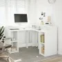 Escritorio con luz LED madera ingeniería blanco 130x130x91 cm de , Escritorios - Ref: Foro24-3309447, Precio: 207,32 €, Descu...