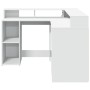 Escritorio con luz LED madera ingeniería blanco 130x130x91 cm de , Escritorios - Ref: Foro24-3309447, Precio: 211,63 €, Descu...