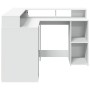 Escritorio con luz LED madera ingeniería blanco 130x130x91 cm de , Escritorios - Ref: Foro24-3309447, Precio: 211,63 €, Descu...