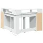 Escritorio con luz LED madera ingeniería blanco 130x130x91 cm de , Escritorios - Ref: Foro24-3309447, Precio: 207,32 €, Descu...