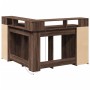 Escritorio con LED madera ingeniería marrón roble 130x130x91 cm de , Escritorios - Ref: Foro24-3309453, Precio: 193,33 €, Des...