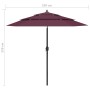 Sombrilla de 3 niveles con poste de aluminio burdeos 2,5 m de vidaXL, Sombrillas - Ref: Foro24-313864, Precio: 72,96 €, Descu...
